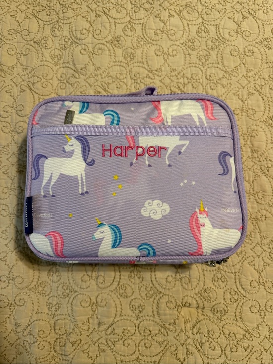 Wildkin Other - Personalized Lavender Unicorn Kids Lunch Bag - Harper